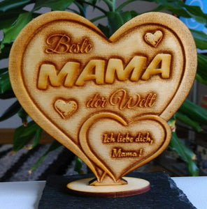 topgraveure Geschenk Dekor Beste Mama Alles Gute Liebe IHR FOTO+TEXT Muttertag Geburtstag Geschenk Liebe