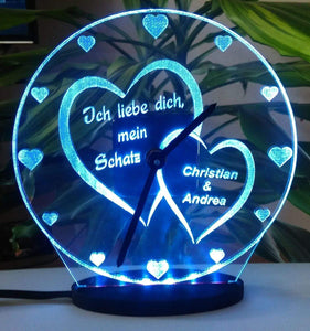 topgraveure Geschenk Dekor Ich liebe dich - Geschenk für Valentinstag Hochzeit Geburtstag Liebe*LED-Licht