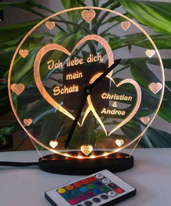 topgraveure Geschenk Dekor Ich liebe dich - Geschenk für Valentinstag Hochzeit Geburtstag Liebe*LED-Licht