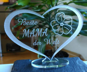 topgraveure Geschenk HERZ BESTE MAMA Muttertag Geburtstag Geschenk der Mutter Liebe